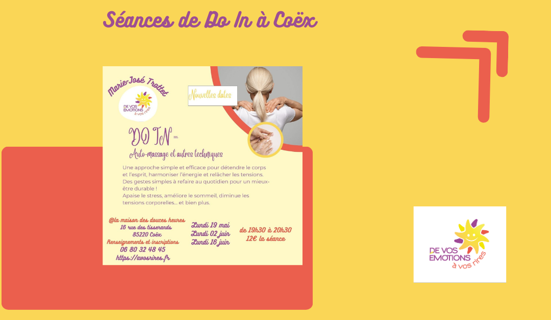 Séances de Do In mai-juin à La Maison des Douces Heures à Coëx